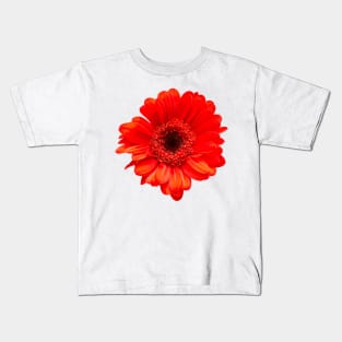 Red Gerbera Daisy Head Kids T-Shirt